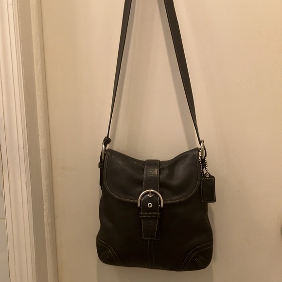 Coach vintage black leather Shoulder and crossbody.Vintage #9480 - Picture 5 of 6